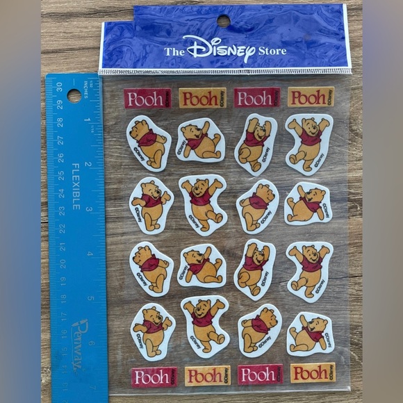 Disney Office The Disney Store Pooh Flocked Velvet Fuzzy Scrapbook